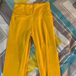 Yellow Polyester Pants